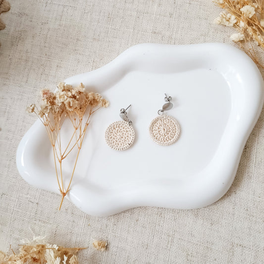Pendientes mini circulares microcrochet PETIT