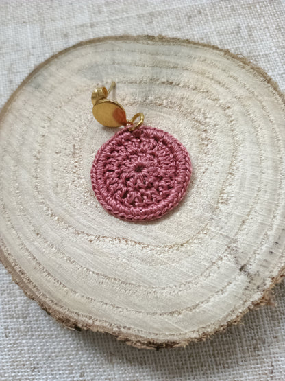Pendientes mini circulares microcrochet PETIT