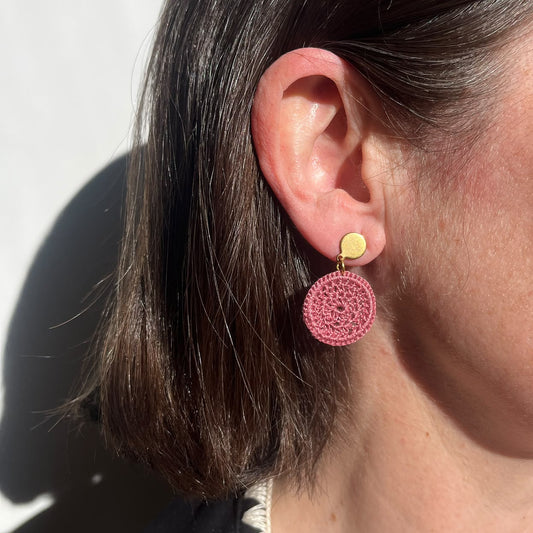 Pendientes mini circulares microcrochet PETIT